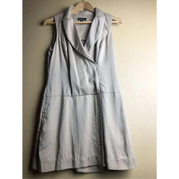 BEBE Tan "Kendra" Collared V-Neck Faux-Wrap Mini-Length Size XS - Picture 3 of 13